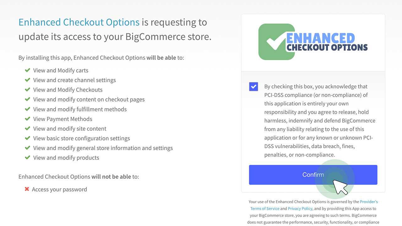 Install the BigCommerce app